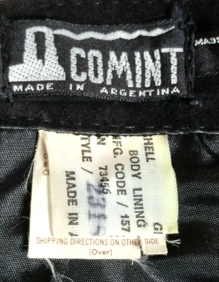 Falda lápiz vintage de gamuza negra Comint de los años 80, hasta la rodilla, talla 7/8 Foto 4 de 4