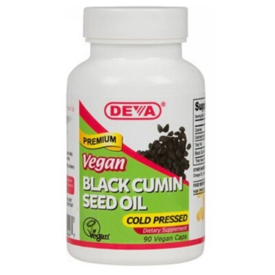 Vegan Black Cumin Seed Oil  90 Vcaps By Deva Vegan Vitamins