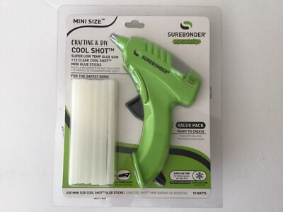 Surebonder Mini Size Cool Shot Glue Gun Kit-12 Glue Sticks Included