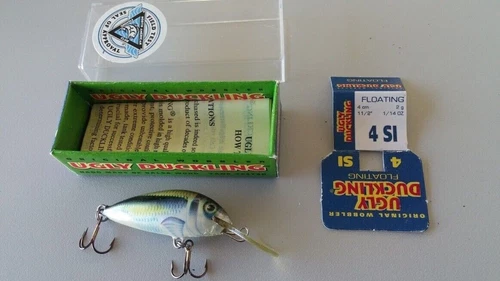 VINTAGE UGLY DUCKLING LURES PACK OF 1 NO. 4 SI FLOATING 30 YEARS OLD HAND MADE
