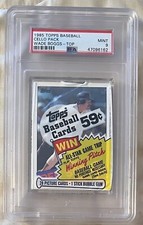 1985 Wade Boggs Topps Unopened Cello Pack PSA 9 Red Sox Yankees Devil Rays HOF