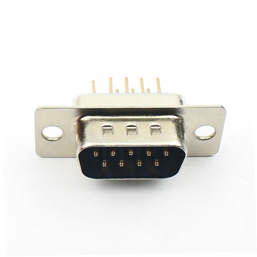 5Pcs D-SUB 9 Pin Male Straight Round Pin DIP PCB Connector DB9M 2 Row ...