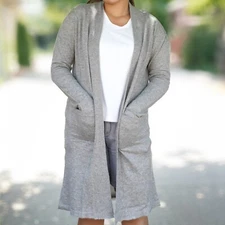 Cashmere pasmina Hand knitted long wool Women's Outerwear, front sweater