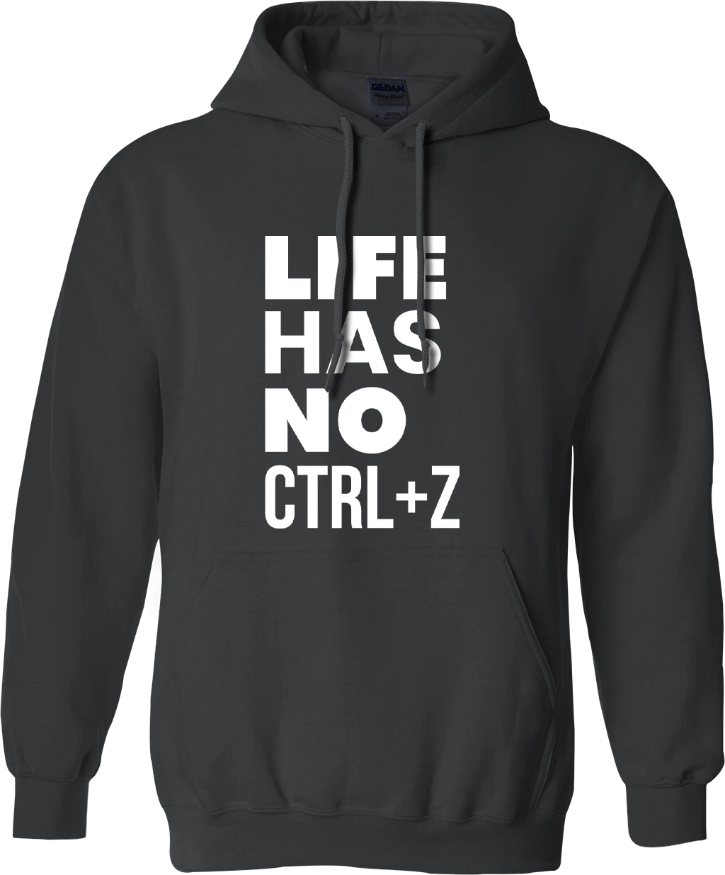 RHUDE Felpa con cappuccio LIFE HAS NO CTRL+Z citazione ispiratrice tastiera computer scherzo divertente regali