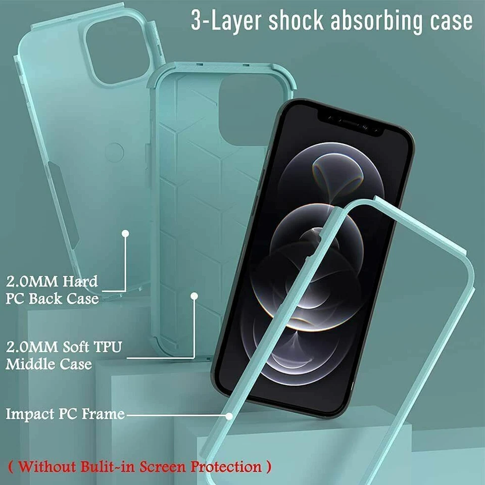 Shockproof Case For iPhone 14 13 12 11 Pro Max Xr Xs Max 6 8 7 Plus SE Cover - Image 2 of 4