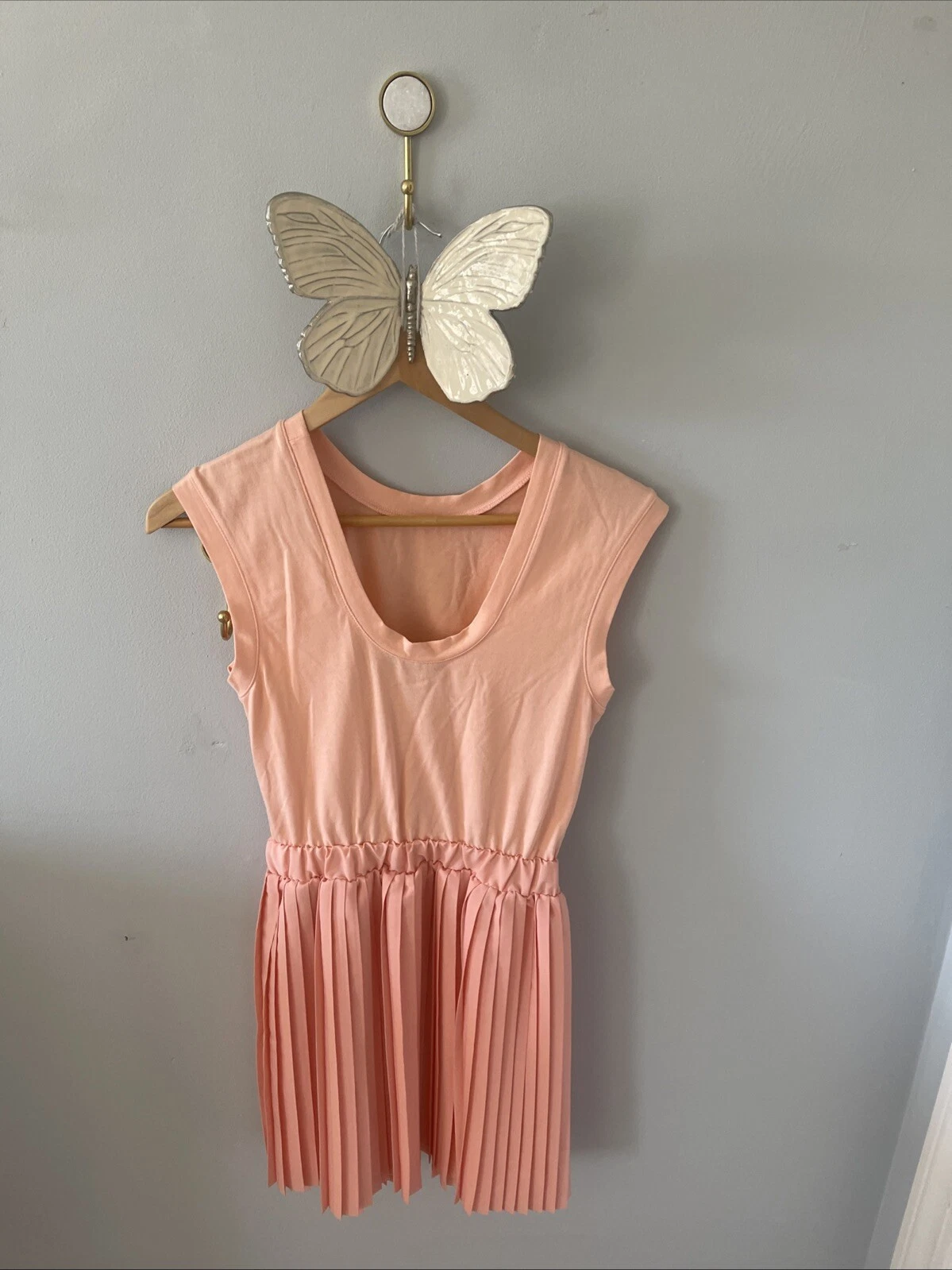 Abito Kate Spade Saturday Peach vestibilità N svasato con gonna plissettata taglia XS