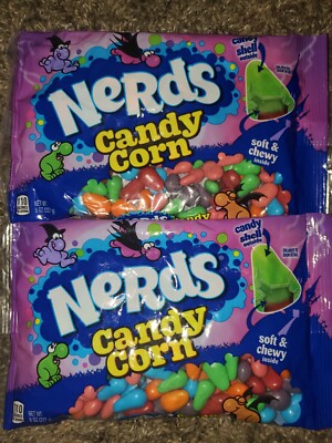 Nerds CANDY CORN 8 oz Soft & Chewy Candy Limited Halloween Batch 2 Bags