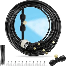 98FT Misting Cooling Outdoor System Patio Garden Mister Nozzle Water Irrigation