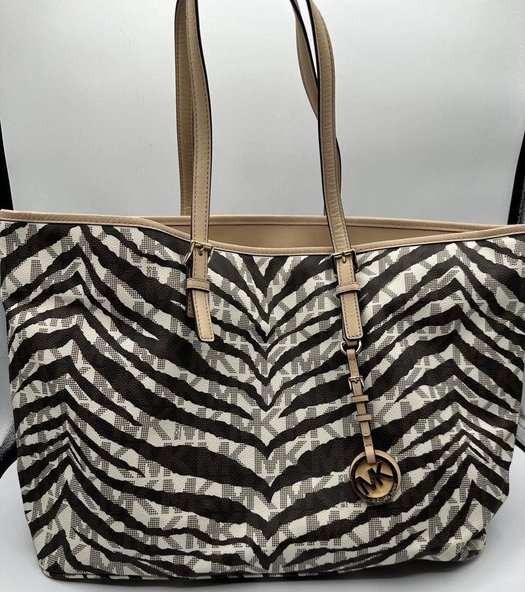 Michael kors tiger print best sale tote