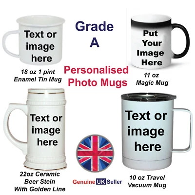 AGGIE'S BAGS PERSONALISED MUG, PHOTO MUG, CUSTOM DESIGN YOUR OWN MUG, TEXT IMAGE LOGO GIFT