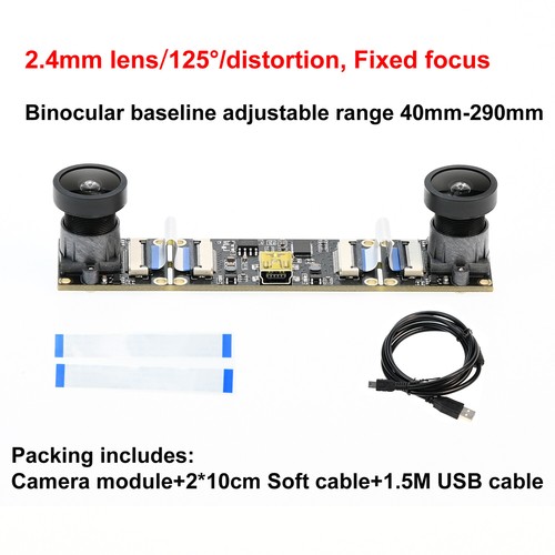 720P USB Camera Module Dual Lens Synchronous, 2560x720 30fps,Baseline Adjustable - Picture 14 of 17