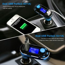 New Car Wireless FM Transmitter Dual USB Charger Hands-free Call MP3 Player