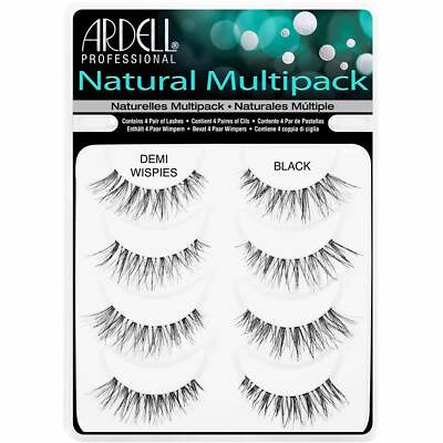 Ardell natürliche falsche Wimpern - Demi Wispies - schwarz (4er Pack) (61494)