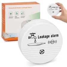 Water Leak Detector Alarm 90dB Voice Alert Wireless Water Leakage Sensor Alarm