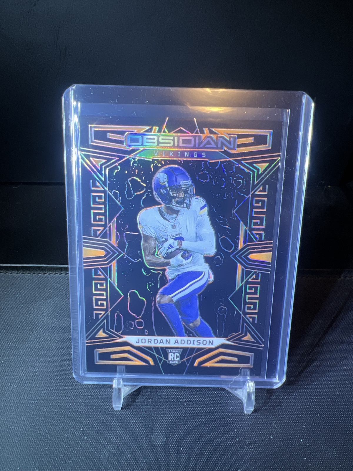 2023 Obsidian Orange Etched Rookie Jordan Addison /49