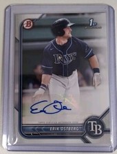 2022 Bowman Erik Ostberg PPA-EO Paper Prospect Autograph Tampa Bay Rays