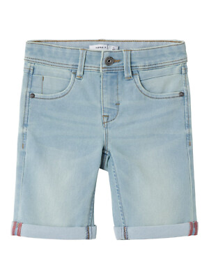 name it NKM Silas slim DNM Shorts kurze Hose light blue denim Gr. 122 13150022
