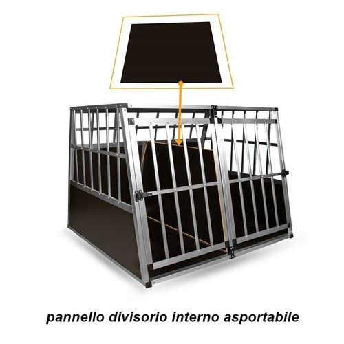 Kennel per cani di taglia grande doppio rigido in alluminio gabbia cane da auto - Foto 3 di 4