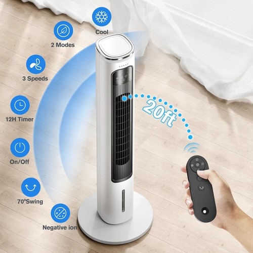 3-IN-1 Portable Air Conditioners Tower Fan, 37'' Evaporative Air Cooler w/Remote - Picture 2 of 9
