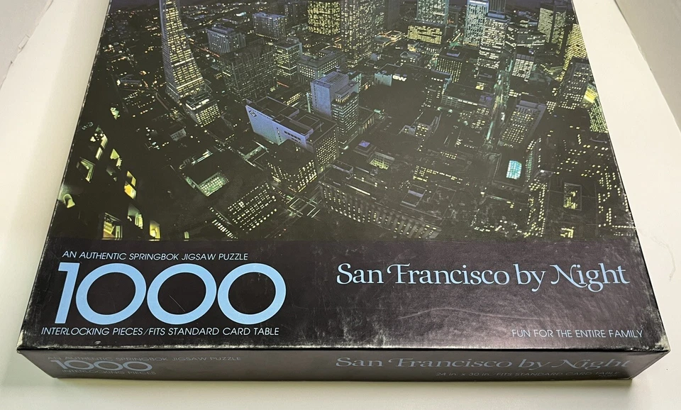复古 Springbok Jigsaw 拼图 旧金山 by Night 1000 块 24 英寸 X 30 英寸 — 第 3/4 张图片