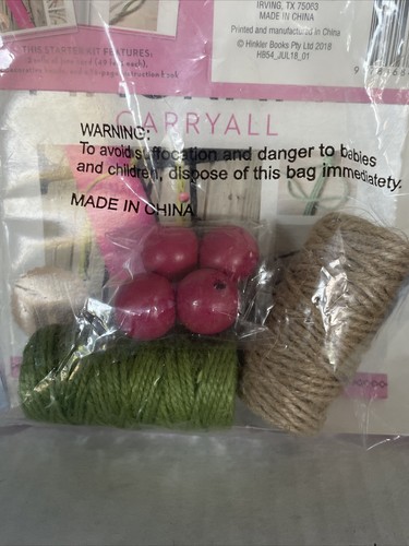 Yoga Mat Macrame Carryall Strap DIY Kit Jute and Beads 7 Piece Set NEW - 第 4/7 張圖片