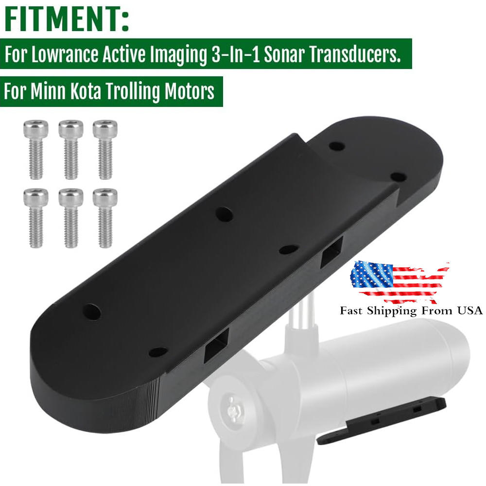 For Lowrance Active Imaging 3-In-1 Minn Kota ABS Waterproof Transducer Mount US