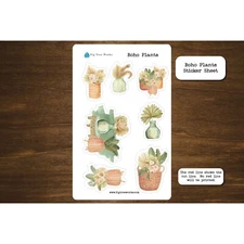 Boho Plants Sticker Sheet | Planner and Journal Stickers | Decoration Stickers