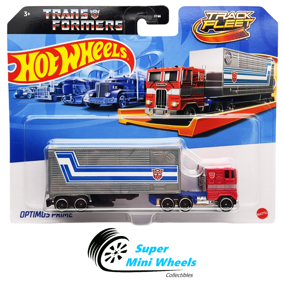 Mattel Hot Wheels Track Fleet Transformers Optimus Prime & Trailer - 1:64 Mattel Hot Wheels Track Fleet Transformers Optimus Prime & Trailer - 1:64