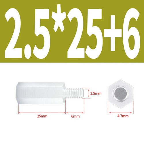 M2-M5 Plastic Hex Hexagonal Pillar Male-Female PCB Nylon Standoff Spacer Column - Picture 28 of 75