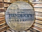 Reclaimed Printed Oak Whiskey  / Wine Barrel Lid End, Wall Decor Bar Man cave