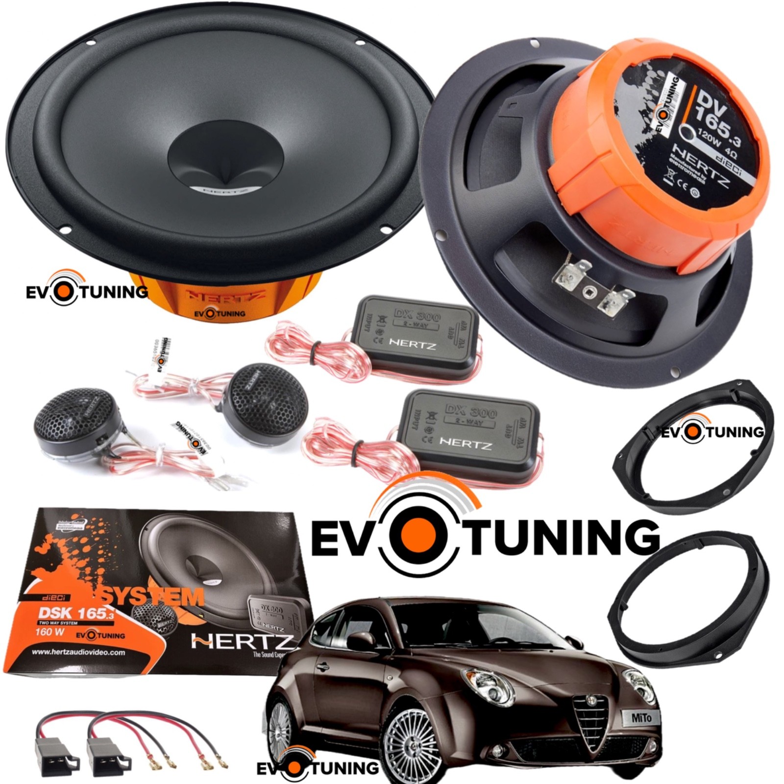 Altoparlanti Anteriori MiTo Hertz DSK 165.3 Kit 4 Casse 160W