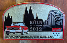 EMAILIERTE  OLDTIMER PLAKETTE SL PAGODE CLUB PAGODE K&Ouml;LN 2012