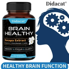 Brain Healthy Supplement Improve Memory Concentration Energy Support 120 Capsule