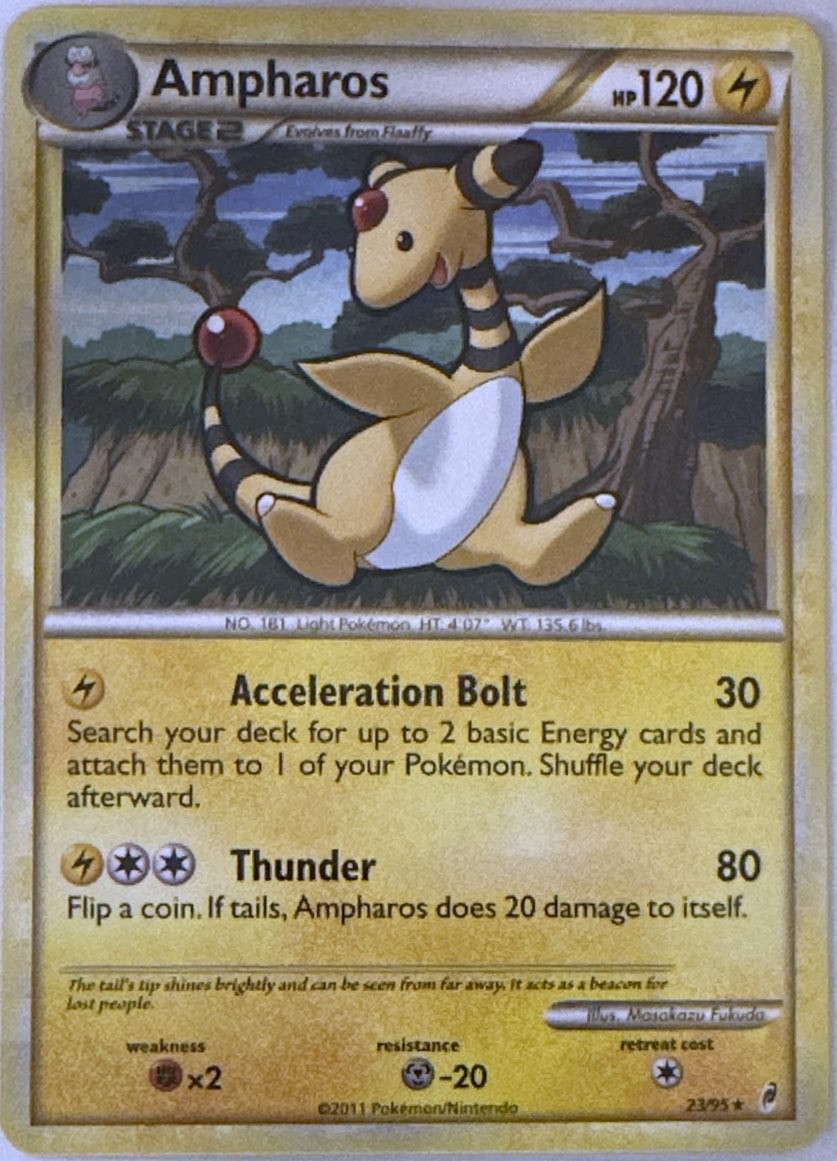 Ampharos 23/95 Rare Call of Legends Pokemon Lightly Played