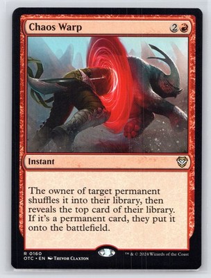 MTG NM Normal Chaos Warp 160 R Commander: Outlaws of Thunder Junction