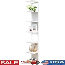7 Tier Multi-Functional Display Shelf W/ LED Lights Space Saving Storage Unit US
