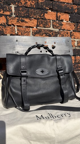 Mulberry Alexa Oversized Bag in Black Bovine Leather £1,295 on Mulberry now