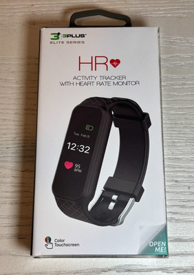 NEW 3Plus 3+ HR Black ELITE SERIES HR Activity Tracker with Heart Rate Monitor
