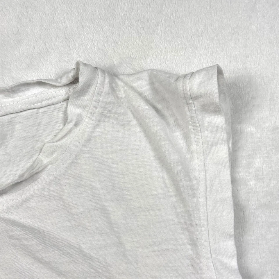 Sundry Tank Top 3 White Pima Cotton Lightweight Crop Heather Soft Muscle Stretch - Image 4 of 4