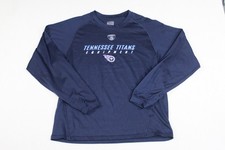 Reebok Men Blue Shirt Tennessee Titans Long Sleeve Casual Size Medium