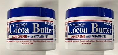 2 x Hollywood Beauty Kakaobutter Hautcreme mit Vitamin E - 7,5 oz (213g).
