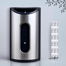 Stainless Steel Plastic Bag Dispenser with Screws and 3M Adhesive