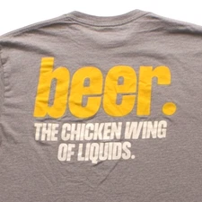 Buffalo Wild Wings Employee Uniform T-Shirt, Beer Liquid Chicken, Medium