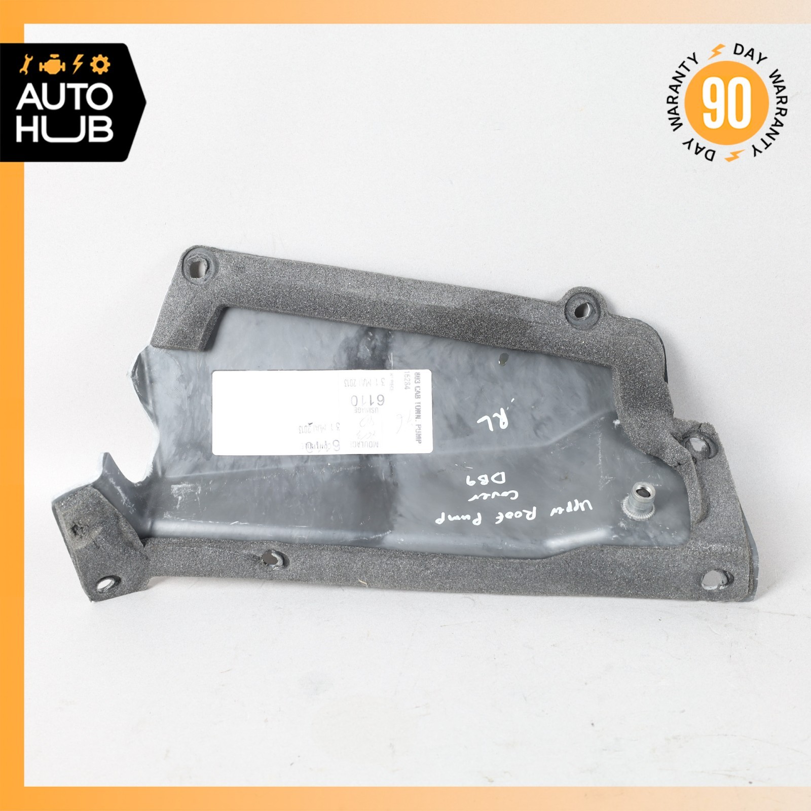13-16 Aston Martin DB9 Convertible Top Hydraulic Pump Upper Cover Bracket OEM