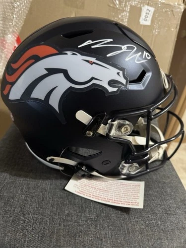 Bo Nix Denver Broncos Signed Full Size Speedflex Helmet