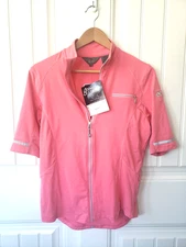 NEW Goode Rider Sportek Shirt Jacket Zip Size Large 18113 Punch Pink Equestrian
