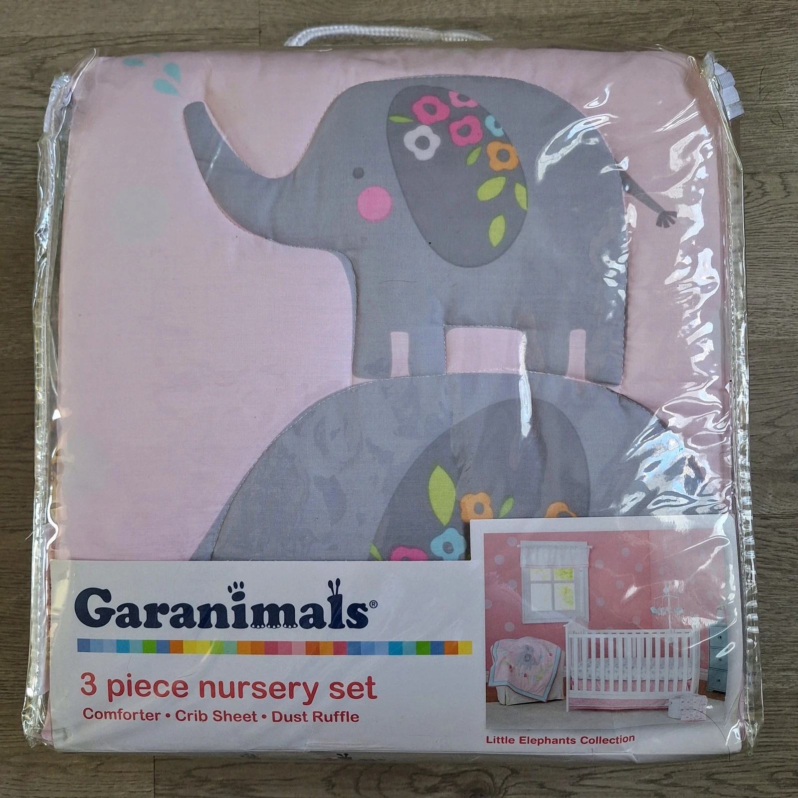 Garanimals 3 Piece Nursery Set Little Elephants Pink Girl Comforter Sheet Ruffle
Opens in a new wind