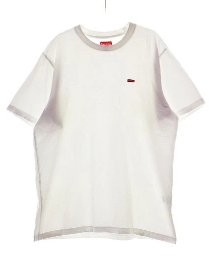 T shirt Supreme Small Box blanc taille L logo manches courtes coupe et couture ABA46