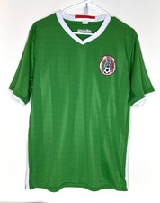 Mexico Football Soccer Shirt Jersey Adult Small S Green White Appliqued Patch