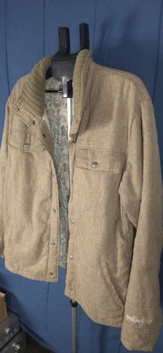 Vintage Planet Earth Hemp Blend Jacket Mens Medium Tan Utility Skate Gorpcore - product listing photo
